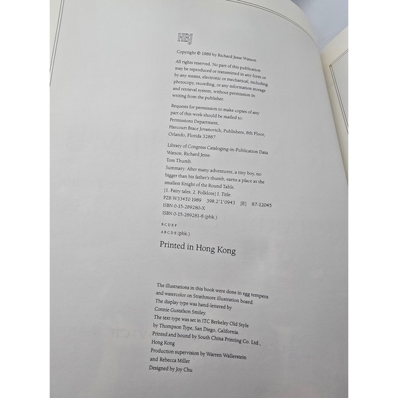 Tom Thumb Retold and Illustrated Richard Jesse Watson Hardcover Childrens Book - Picture 4 of 7